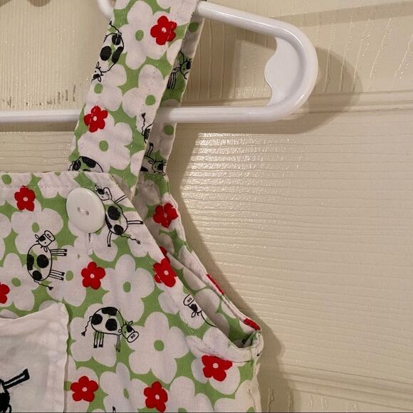 Coco bonbons Cow Moo Moo Shortalls - Picture 3 of 7